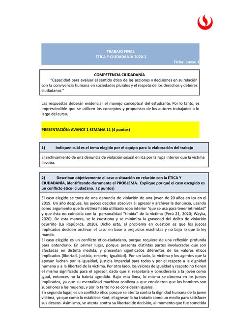 Trabajo Final Trabajo Final Tica Y Ciudadan A Ficha