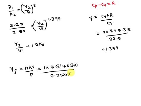 Solved A Sample Consisting Of Mol Of Perfect Gas Molecules With Cv