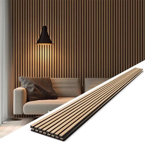 Modern Acoustic Sound Absorption Slat Panel Wooden Design Polyester