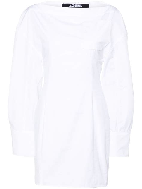 Jacquemus Chemise Mini Dress White Farfetch Uk