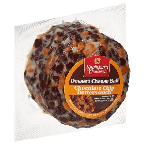 Shullsburg Creamery Dessert Cheese Ball Chocolate Chip Butterscotch 8