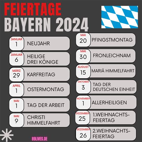 Feiertage Bayern 2024