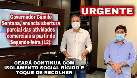 O governador do Estado do Ceará Camilo Santana anunciou o início da