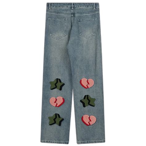 Clout Collection ™ Broken Plush Embroidered Custom Denim Jeans