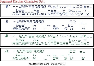 vector illustration display segment set stock vector royalty