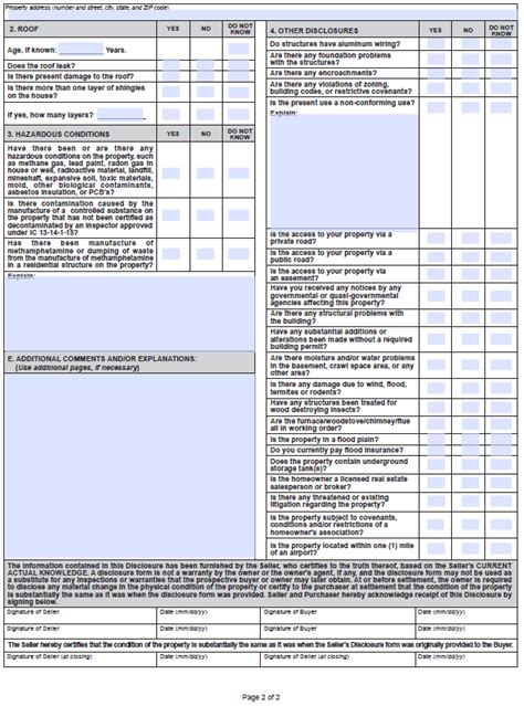 Indiana Sales Disclosure Form 2023 Printable Forms Free Online