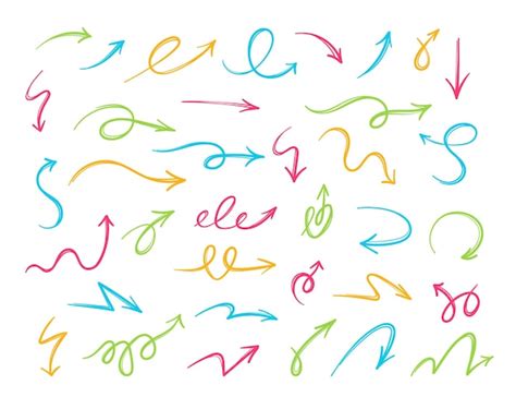 premium vector hand drawn simple arrow collection set  arrow