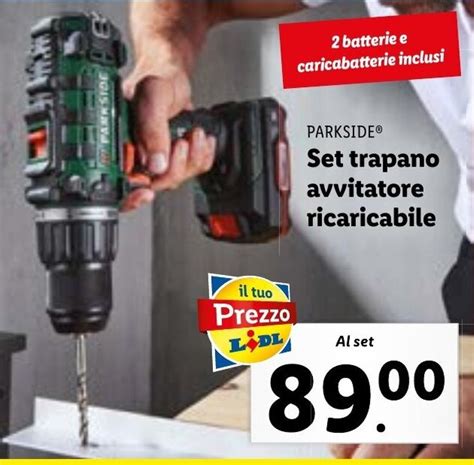 Parkside Set Trapano Avvitatore Ricaricabile Offerta Di Lidl