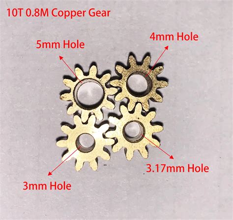 T M Copper Gear Od Mm Thickness Mm Teeth Brass Pinion Hole