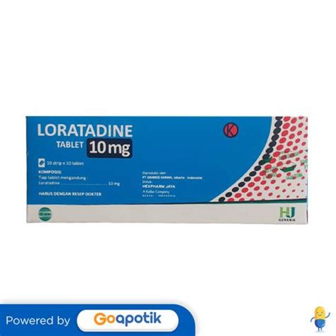 Jual LORATADINE HEXPHARM 10 MG BOX 100 TABLET Shopee Indonesia