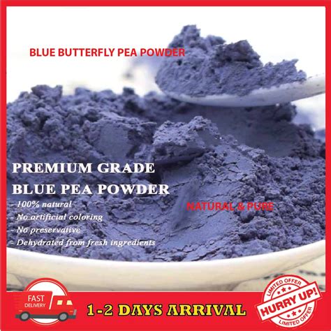 Food Grade Butterfly Pea Powder Extra Fine Premium Grade Serbuk Bunga Telang Blue Pea Powder 100