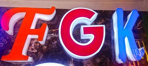 Graphics Multicolor Acrylic Led Letter Sign Board V Shape