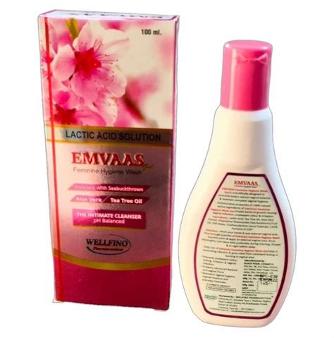 Natural Lactic Acid Solution Emvaas Feminine Hygiene Wash For Personal