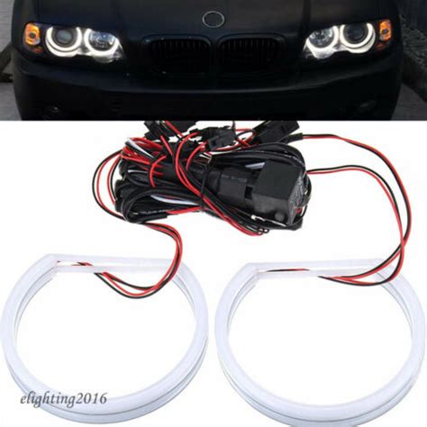 131mm White Halo Ring Cotton Light Smd Led Angel Eyes For Bmw E36 E38 E39 E46 M3 Ebay