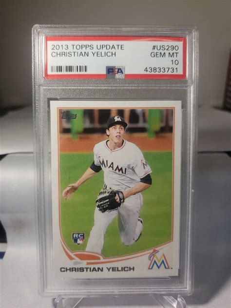 Psa Gem Mint Topps Update Rookie Card Christian Yelich No Us