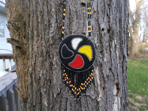 Medicine Wheel Necklace Native American Beadworknative Etsy Medicine Wheel Native American