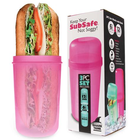 Amazon SubSafe Sub Sandwich Plastic Container For Coolers Hot