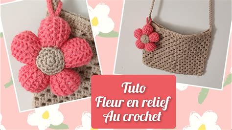 Tuto fleur en relief au crochet porte clé ou accessoires YouTube