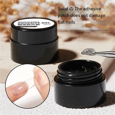 Solid Nail Patch Gel No Flowing Modelling Stick Tips Clear Phototherapy