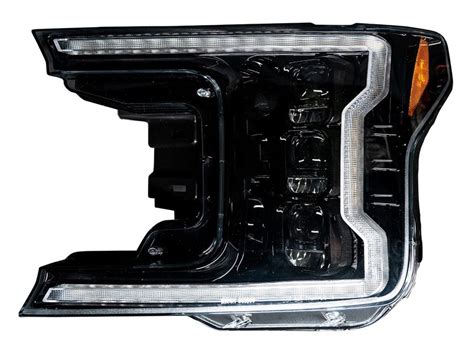 Recon Smoked Black DRL Projector Headlights 264390LEDBKCS RealTruck