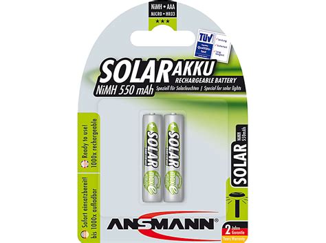 Ansmann Strom Energie Licht Akkus Akkus Nimh 1 2 Volt 550 Mah 2