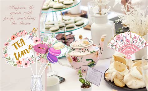 Amazon SUNBEAUTY 14 Pcs Tea Party Photo Booth Props Tea Party