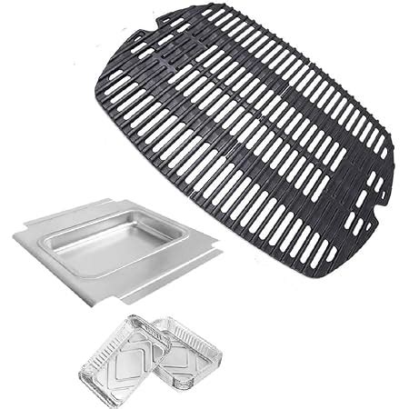 Amazon Uniflasy Cast Iron Cooking Grates And Catch Pan