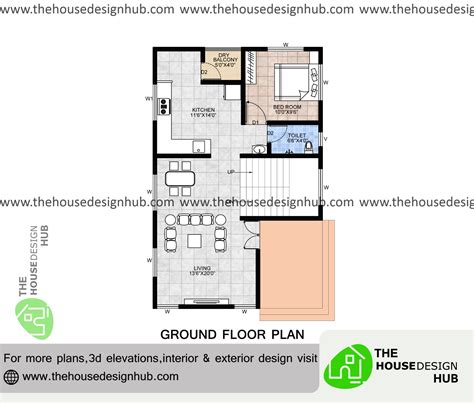 Compact Bhk House Plan In Sq Ft