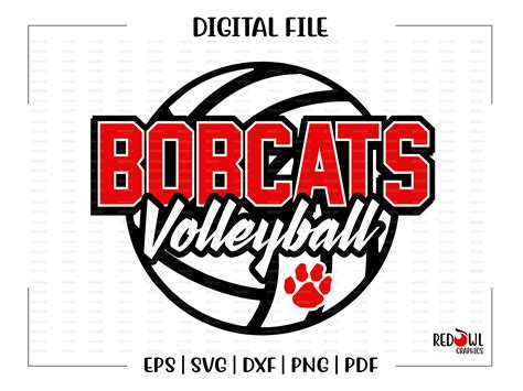 Volleyball Svg Bobcat Volleyball Svg Bobcat Bobcats Etsy