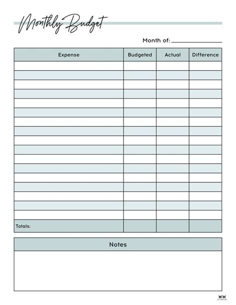 Monthly Budget Planners 20 FREE Printables Printabulls Budget