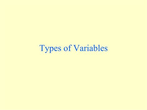 Lecture-3 Types of Variables.pdf........ | PPT