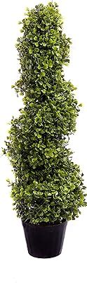 Best Artificial Cm Ft Boxwood Buxus Topiary Spiral Tree Uv Fade