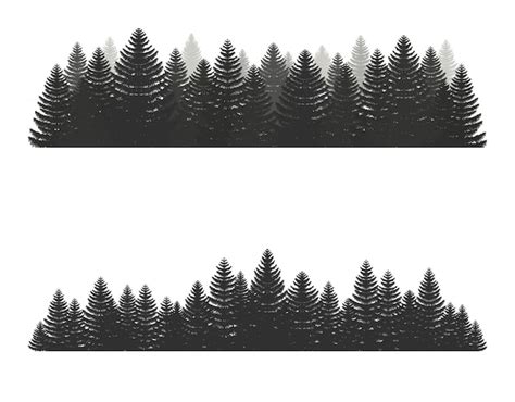 Premium Vector Coniferous Pine Forest Set