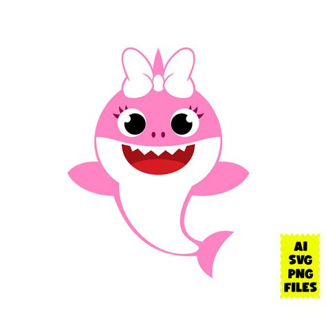 Baby Shark Pink Svg Baby Shark Svg Shark Funny Svg Shark Inspire