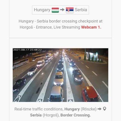 Horgos Grenze Live Cam On Twitter Aktuelle Verkehrsinformationen In