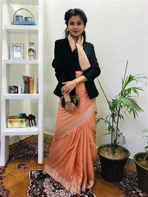 Blazer On Saree Saree Wearing Styles Saree Blouse Styles Saree Look