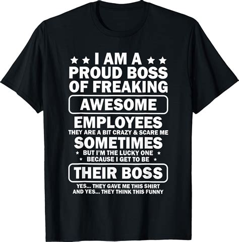I Am A Proud Boss Of Freaking Awesome Employees T-Shirt - Buytshirtdesigns