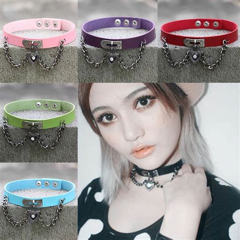 Fine Quality Punk Collar Choker Necklace Harajuku Pu Leather Choker Punk Goth 100 Handmade Neck