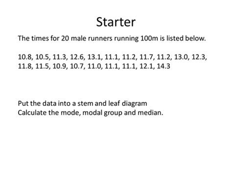 Back To Back Stem And Leaf Diagrams Teaching Resources