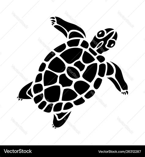 Tribal Sea Turtle Silhouette