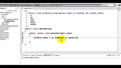 Using Nested Loops Java Tutorial Youtube