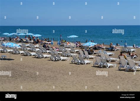 Beautiful Lara Beach in Antalya, Turkey Stock Photo - Alamy