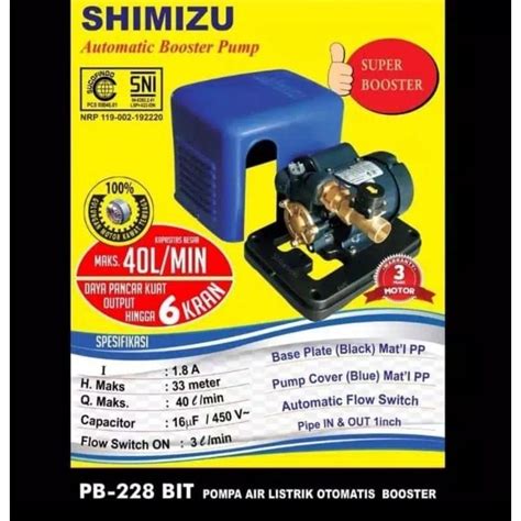 Jual Shimizu Pb Bit Booster Pump Pompa Air Shimizu Pb Dorong