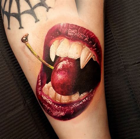 Vampire Teeth Tattoo Designs