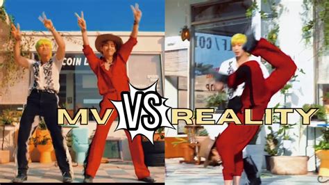 Bts Permission To Dance Mv Vs Reality Youtube