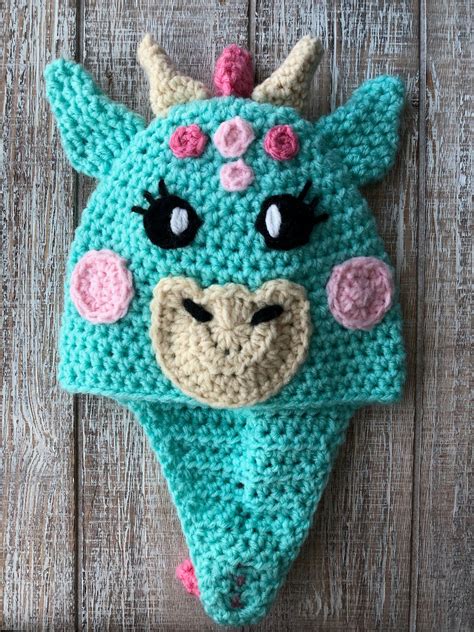 Crochet Pattern Only Puffy Dragon Infant Crochet Hat and - Etsy | Crochet animal hats, Crochet ...