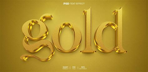 Premium Psd Gold 3d Editable Text Effect