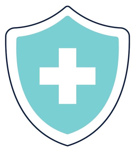 Icono De Protecci N De La Salud Escudo Con Cruz M Dica Blanca Vector