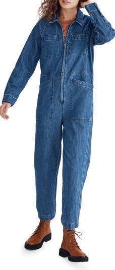 Madewell Garment Dyed Denim Crop Coverall Jumpsuit Nordstromrack