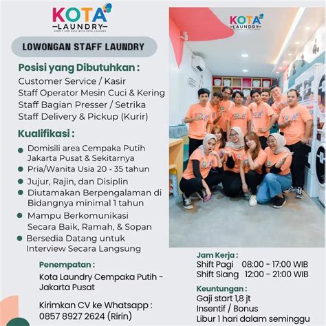 Lowongan Kerja Staff Laundry Lowongan 917025113